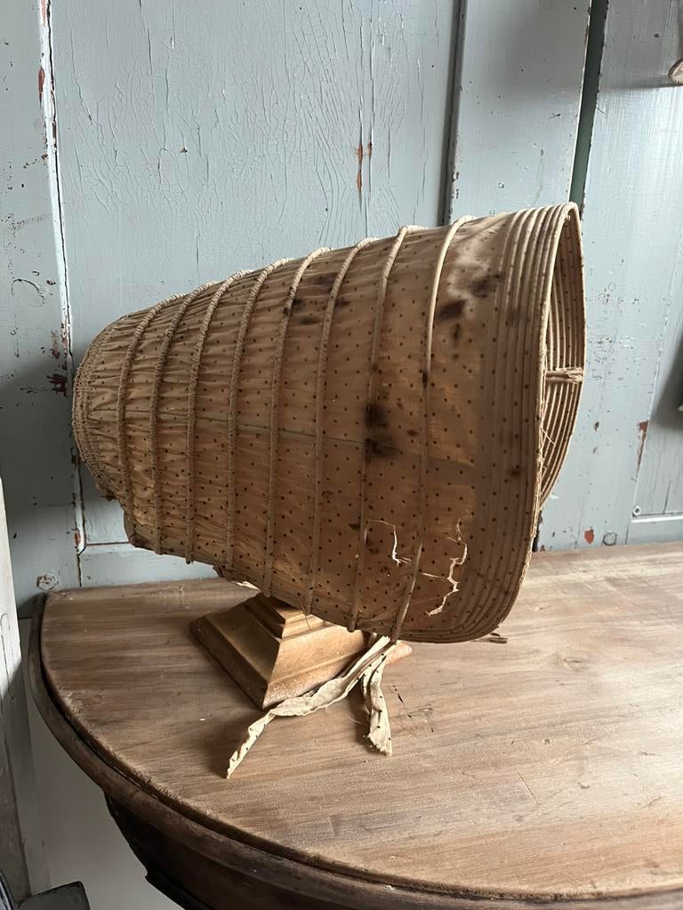 Oude bonnet **het geruite roosje**, Ophalen of Verzenden