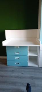 IKEA commode/bureau wit met blauw, Kinderen en Baby's, Kinderkamer | Commodes en Kasten, Ophalen, 70 cm of meer, Zo goed als nieuw