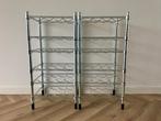 2x Wijnrek/Flessenrek IKEA OMAR verzinkt, 46x36x94 cm, Ophalen, 15 tot 25 flessen, Zo goed als nieuw, Metaal