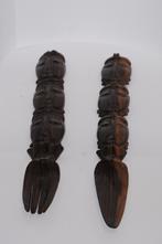 Mooi (zwaar hout) handgesneden slacouvert (Indonesië ?), Ophalen of Verzenden