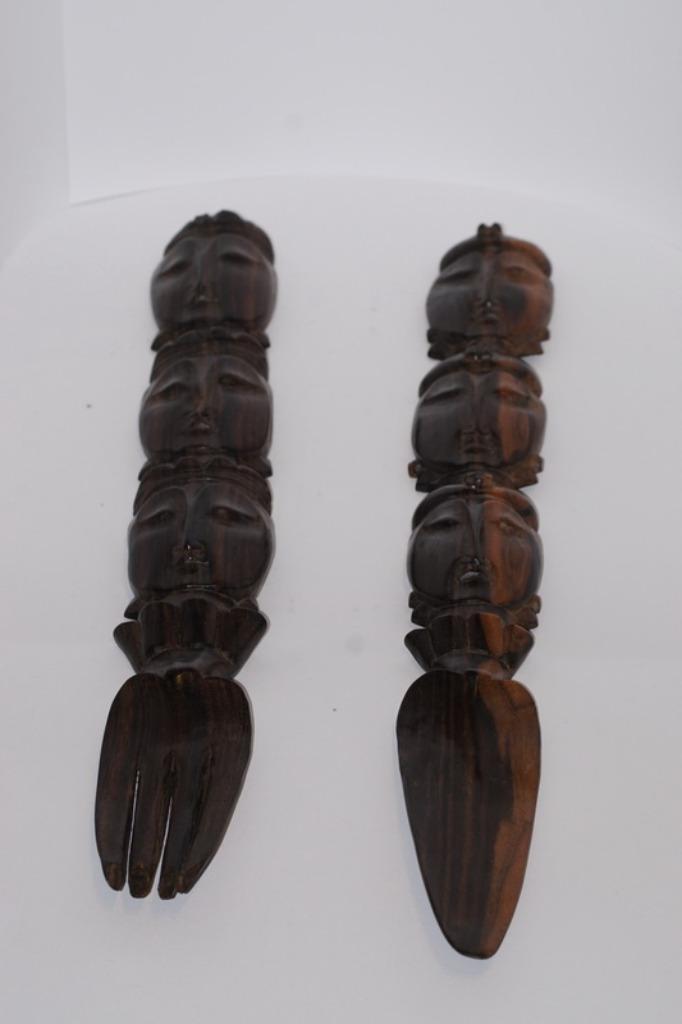 Mooi (zwaar hout) handgesneden slacouvert (Indonesië ?), Antiek en Kunst, Kunst | Beelden en Houtsnijwerken, Ophalen of Verzenden