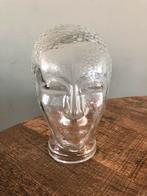 Vintage glazen hoofd 24 cm hoog, Antiek en Kunst, Antiek | Glas en Kristal, Ophalen of Verzenden
