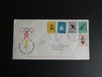 eerstedag FDC e 26 Olympische Spelen 1956, Ophalen of Verzenden, Beschreven, Nederland