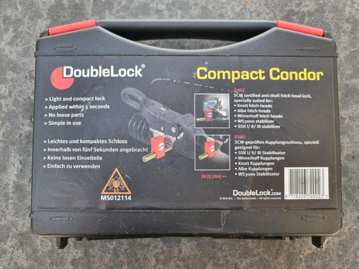 Doublelock Compact Condor - Anti-diefstalslot, Caravans en Kamperen, Caravan accessoires, Zo goed als nieuw, Ophalen of Verzenden