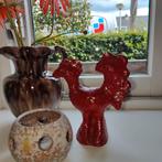 HK Living haan art accessoire rood, Huis en Inrichting, Ophalen of Verzenden, Minder dan 50 cm, Rood, Glas