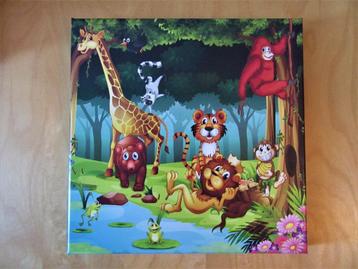 Canvas schilderij 30 x 30 Jungle dieren beschikbaar voor biedingen