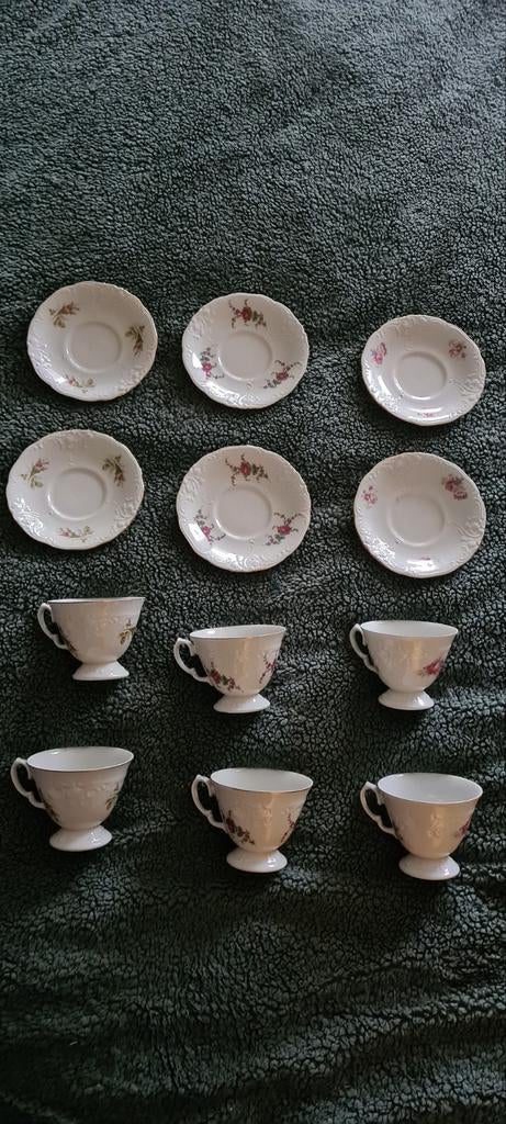 Wawel Vintage Servies Porselijn 6 Kopjes en 6 Schotels ️️, Antiek en Kunst, Ophalen of Verzenden