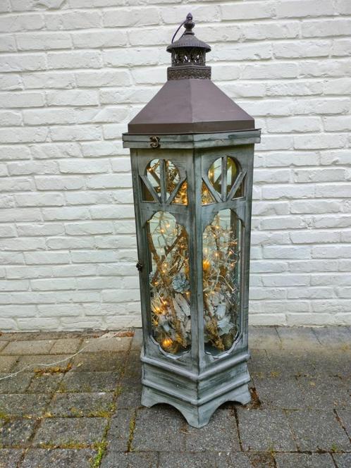 Lantaarn. Windlicht. H. 110 cm. Decoratie., Tuin en Terras, Buitenverlichting, Zo goed als nieuw, Overige typen, Hout, Ophalen