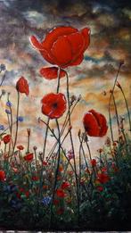 olieverfschilderij Klaprozen, Ophalen, Zo goed als nieuw