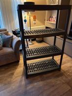 zwarte kunststof stellingkast, Ophalen, Zo goed als nieuw
