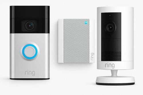 Ring deurbel + chime en camera incl 2 accu’s, Audio, Tv en Foto, Videobewaking, Zo goed als nieuw, Ophalen of Verzenden