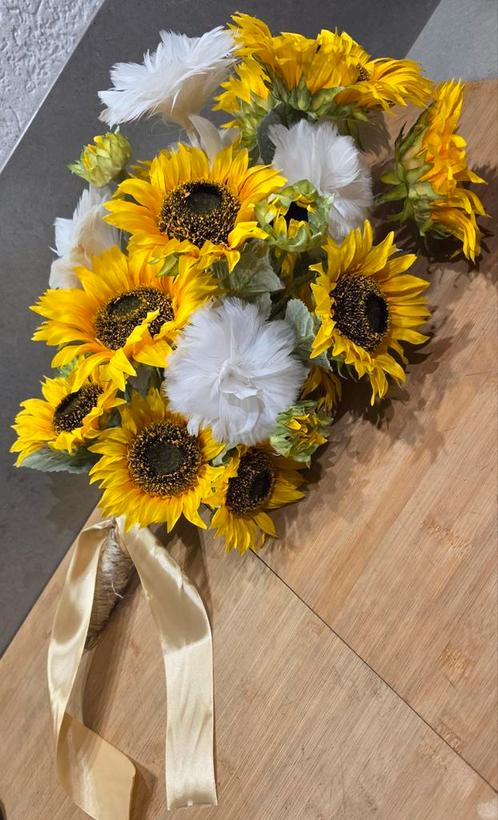 Trouwboeket, bruidsboeket of rouwwerk, rouwboeket, grafstuk, Huis en Inrichting, Woonaccessoires | Kunstplanten en Kunstbloemen
