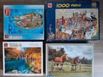 4 puzzels van 1000 stukjes gratis, Hobby en Vrije tijd, Denksport en Puzzels, Ophalen, 500 t/m 1500 stukjes, Gebruikt