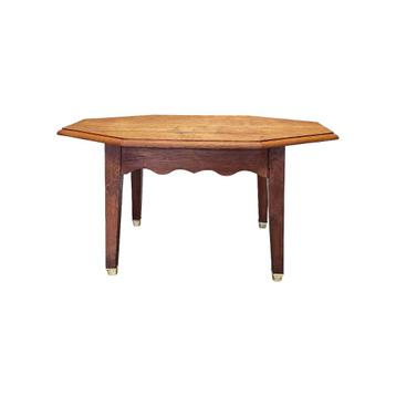 Oude Frans eiken salontafel op bronzen voetjes, circa 1900 beschikbaar voor biedingen