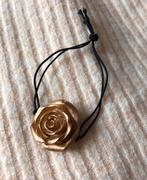 Armband verstelbaar wax koord zwart roos goud, Verzenden, Nieuw, Zwart