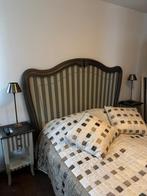 Houten hoofdbord met nachtkastjes - Antique Grey, Huis en Inrichting, Slaapkamer | Bedden, Ophalen, Gebruikt, Tweepersoons, 180 cm