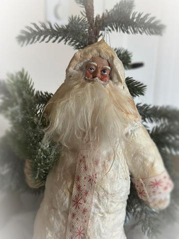 Spun cotton kerstman wattenpopje oud vibrage frans beschikbaar voor biedingen