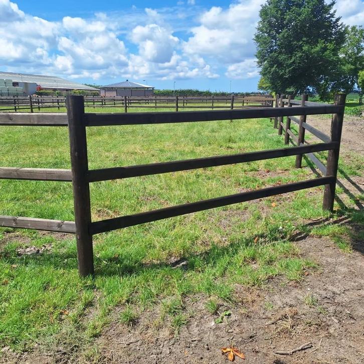 Houten opschroefomheining Pre-Shield, Dieren en Toebehoren, Stalling en Weidegang, Opfok, Weidegang, Toebehoren, 4 paarden of pony's of meer