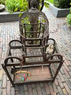 Oude vogelkooi van hout met metaal. Afmeting 100x55x25(d)cm, Ophalen, Zo goed als nieuw, Hout, Vogelkooi