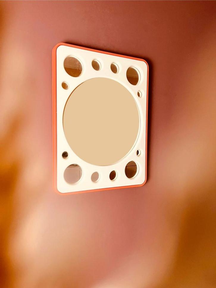 Space Age jaren “60/“70 planetenspiegel, Huis en Inrichting, Woonaccessoires | Spiegels, Ophalen of Verzenden