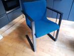 4 blauwe TopForm eetkamrstoelen in nette staat VintageDesign, Huis en Inrichting, Stoelen, Ophalen, Gebruikt, Blauw, Metaal