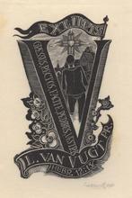0370 Ex Libris Nederland : Cor de Wolff, 1940, Antiek en Kunst, Kunst | Etsen en Gravures, Verzenden