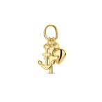 Gouden Geloof, Hoop & Liefde hangertje - 14 karaat goud, Nieuw, Ophalen of Verzenden, Kruis of Symbool, Goud