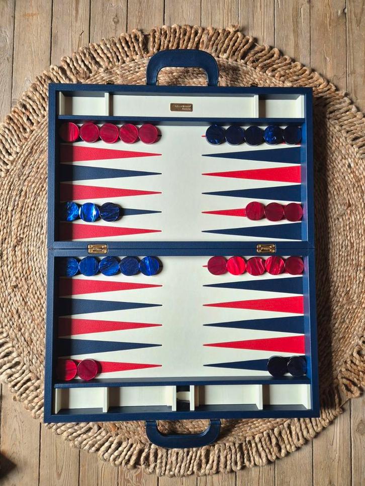 Rare XXL Renzo Romagnoli backgammon set, Antiek en Kunst, Antiek | Bestek, Ophalen of Verzenden