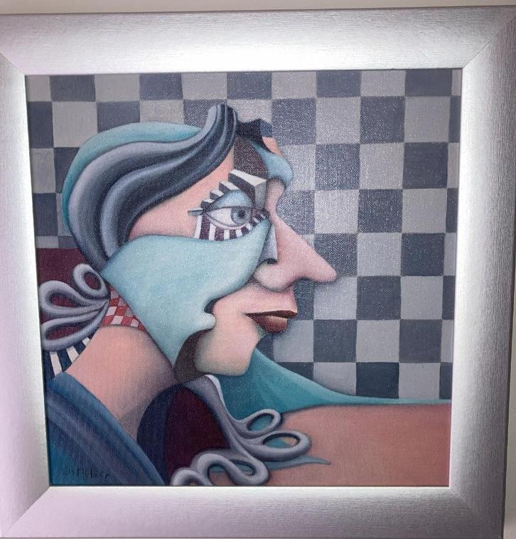 Schilderij Modern Els Mulder Gesigneerd Olieverf, Antiek en Kunst, Curiosa en Brocante, Verzenden