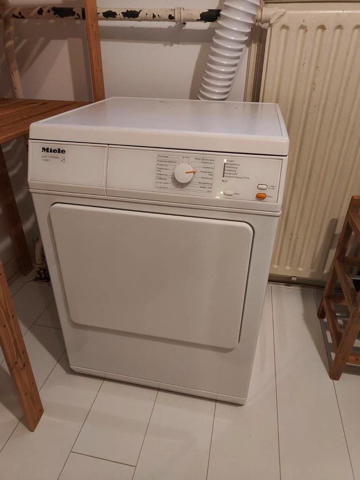 Miele Droger, Witgoed en Apparatuur, Wasdrogers, Gebruikt, Luchtafvoer, Voorlader, 6 tot 8 kg, 85 tot 90 cm, Anti-kreukfase, Wolprogramma