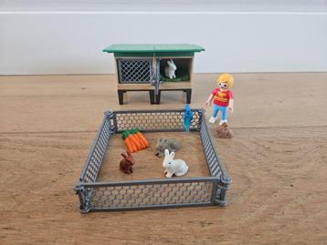 Country konijnenhok met buitenren Playmobil 6140 beschikbaar voor biedingen