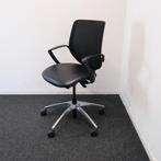 Giroflex 313, Bureaustoel, Zwart Leder, Bureaustoelen, Ophalen of Verzenden, Gebruikt, Zwart, Bureaustoel