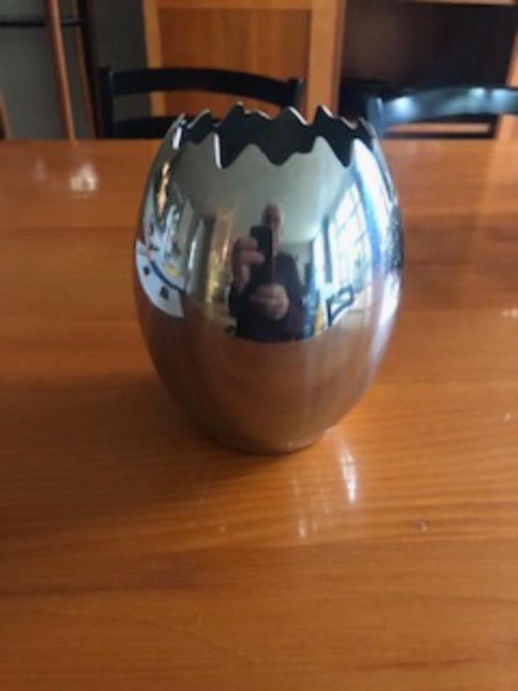 MEPRA mooi  rvs vaasje "ovo", Huis en Inrichting, Keuken | Keukenbenodigdheden, Zo goed als nieuw, Ophalen of Verzenden