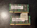 2 X 2GB PC2 van Elpida SO-DIMM [MEM620} 6-5, Computers en Software, RAM geheugen, Ophalen of Verzenden, Zo goed als nieuw, DDR2