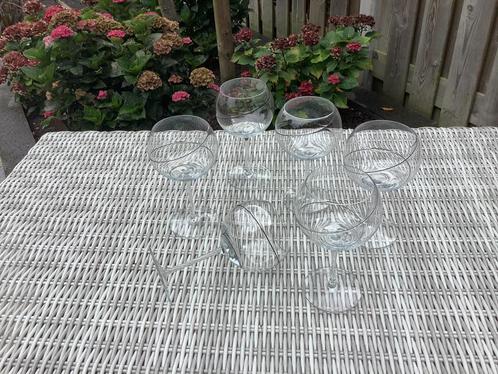 Design Wijnglazen, 6 stuks, Verzamelen, Glas en Borrelglaasjes, Gebruikt, Overige typen, Ophalen of Verzenden
