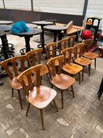 10 Mooie Café Stoelen - Houten Stoelen, Huis en Inrichting, Stoelen, Gebruikt, Bruin, Ophalen of Verzenden, Vijf, Zes of meer stoelen