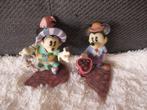 2 beeldjes mickey/Minnie Mouse, Ophalen of Verzenden, Mickey Mouse, Zo goed als nieuw, Beeldje of Figuurtje