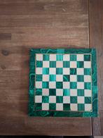 Luxe Schaakbord van Malachiet en Marmer, Een of twee spelers, Ophalen of Verzenden, Zo goed als nieuw