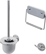 Haceka Standaard Toiletset 3delig, Doe-het-zelf en Verbouw, Sanitair, Ophalen of Verzenden, Nieuw, Rvs, Toilet