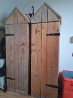 Steigerhouten huisjes kasten - Uniek!, Huis en Inrichting, Kasten | Kledingkasten, Ophalen, Gebruikt, Met hangruimte, 50 tot 100 cm