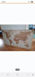 Wereldkaart van hout, Huis en Inrichting, Stoffering | Behang, Ophalen