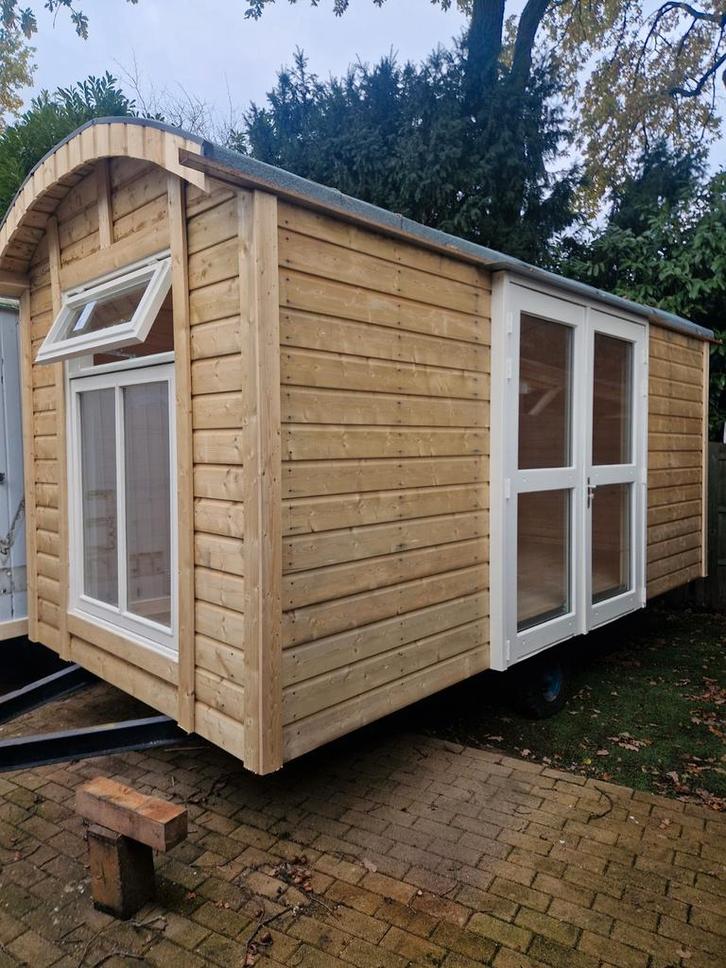 Pipowagen / Tinyhouse - Geïsoleerd & Transportabel, Doe-het-zelf en Verbouw, Bouwketen en Schaftketen, Ophalen of Verzenden
