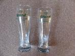 2 Brand bier halve liter glazen  Erdinger 0.3 liter, Ophalen of Verzenden, Zo goed als nieuw, Glas of Glazen, Brand