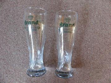 2 Brand bier halve liter glazen  Erdinger 0.3 liter beschikbaar voor biedingen
