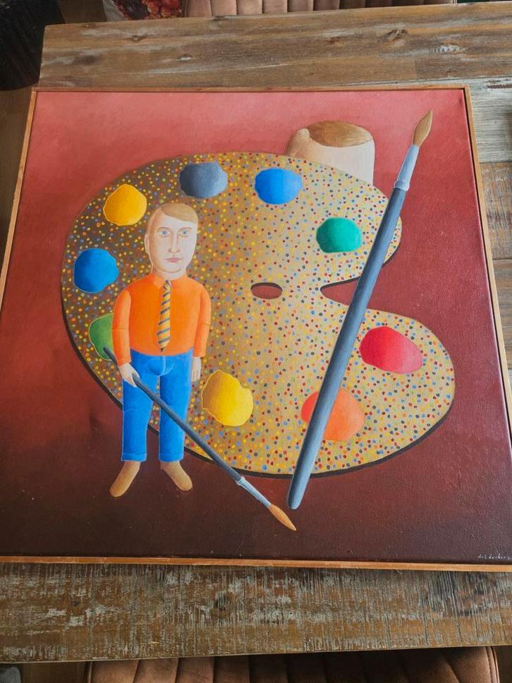 Dirk bakker schilderij, Antiek en Kunst, Kunst | Schilderijen | Klassiek, Ophalen of Verzenden