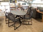 Diningset Tuinset ovale Diningtafel Diningstoel merk, Ophalen, Nieuw, Aluminium, 6 zitplaatsen