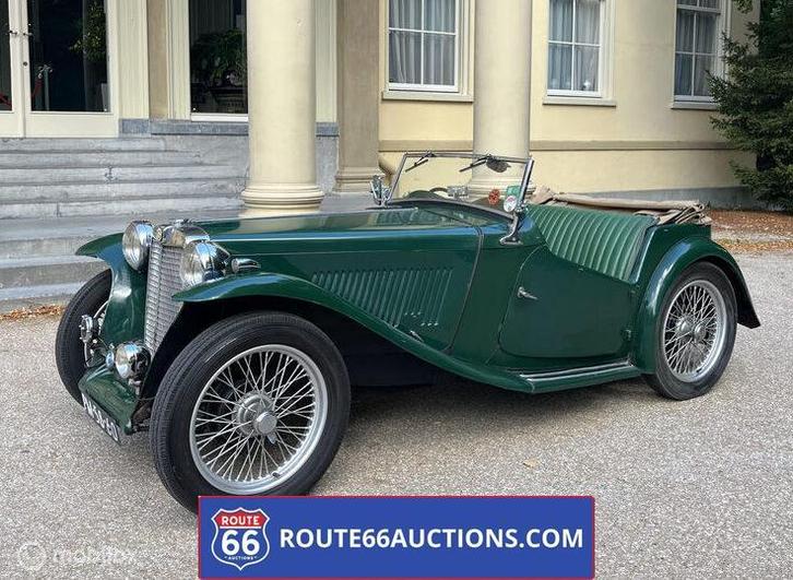 MG TC | 1946 | Route 66 Auctions, Auto's, Oldtimers, Bedrijf, Te koop, MG, Benzine, Overige carrosserieën, Handgeschakeld, Zwart