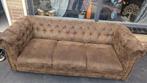 Chesterfield sofa, Huis en Inrichting, Banken | Sofa's en Chaises Longues, Gebruikt, Stof, Ophalen, Driepersoons