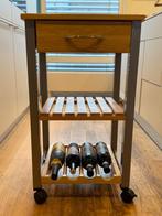 Stijlvolle keukentrolley van massief hout, Huis en Inrichting, Keuken | Keukenelementen, Ophalen, Bruin, 50 tot 100 cm, Zo goed als nieuw
