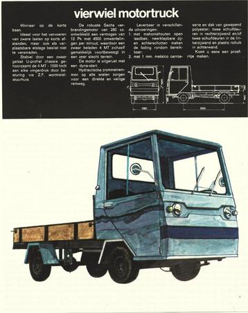 Gazelle truckbouw vierwiel motortruck leaflet folder (A3536) beschikbaar voor biedingen